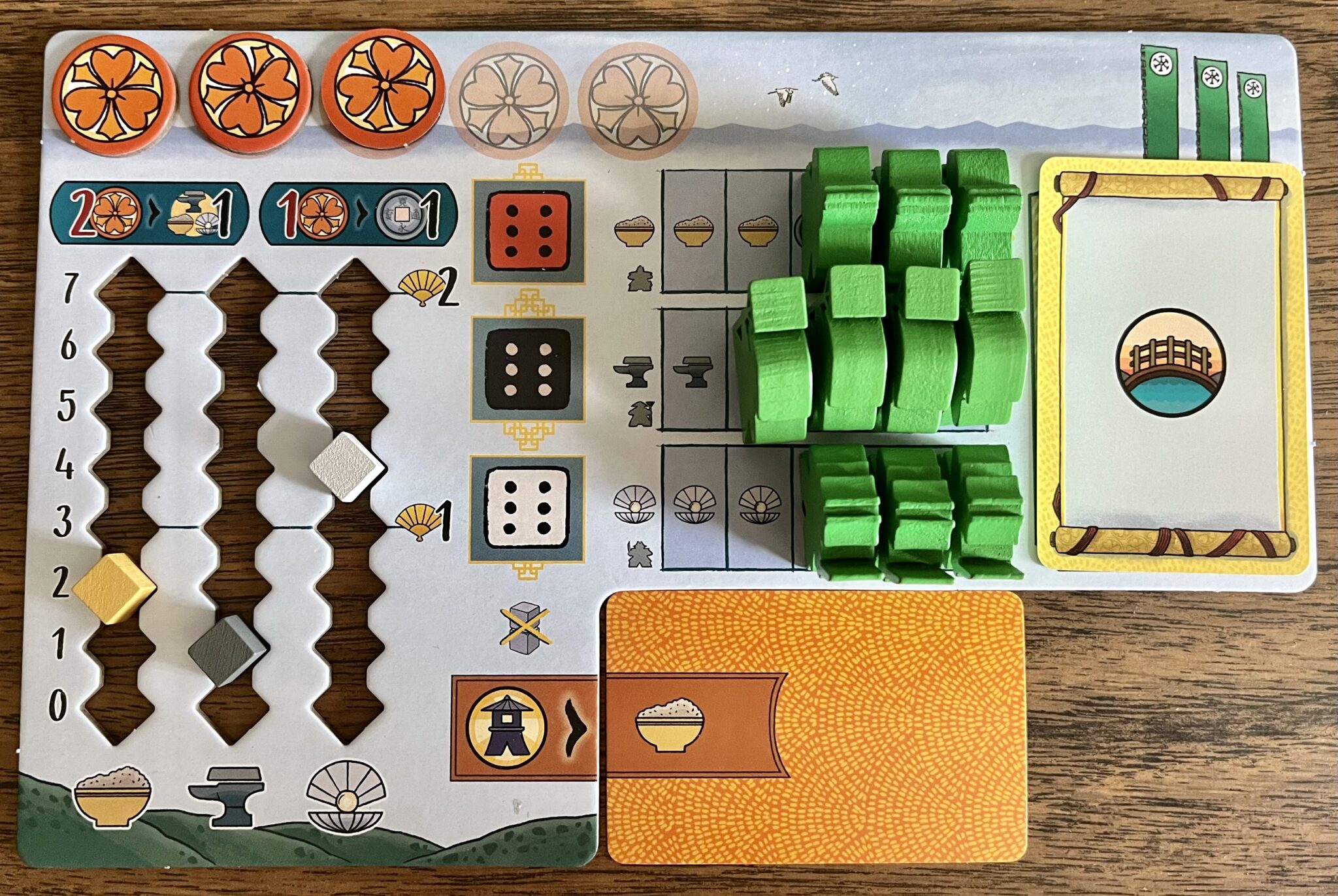 Devir's 'The White Castle' Is A Surprisingly Quick Euro With Lots Of Choices To Make 3 The White Castle player board and resource tracker