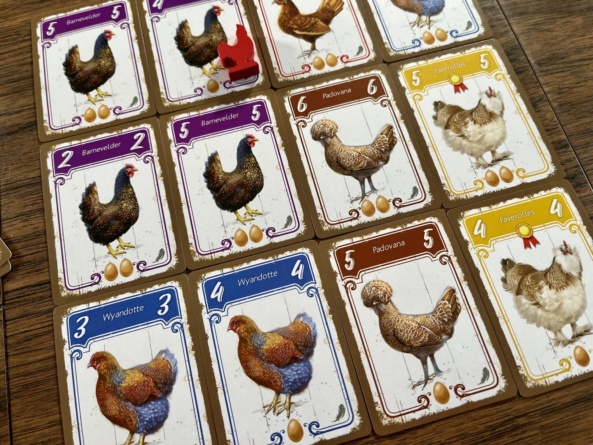Hens on a player's personal grid