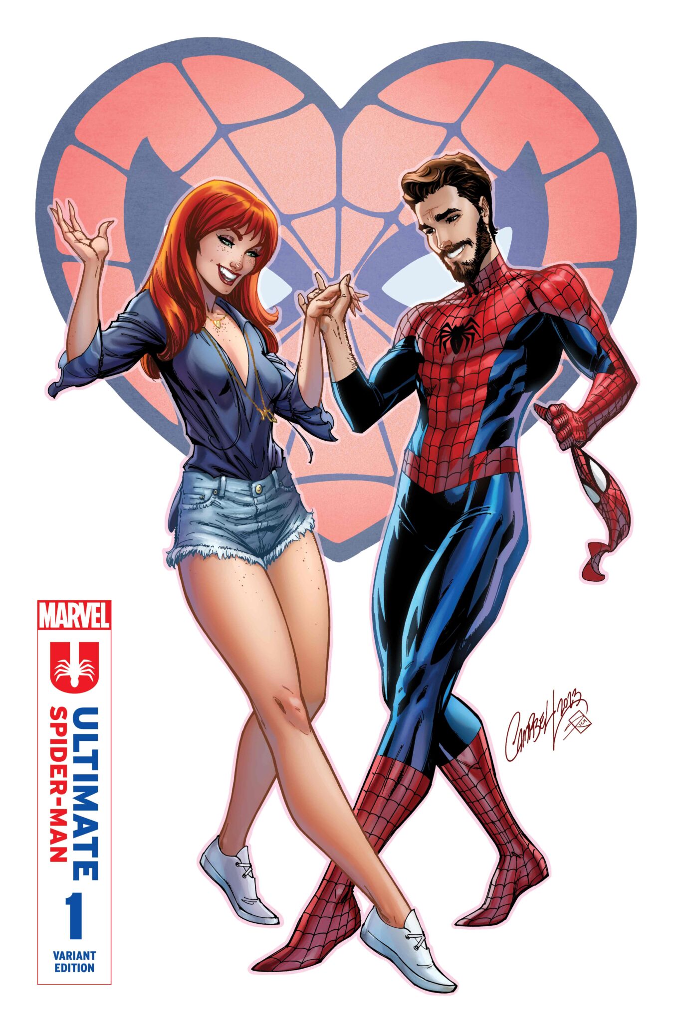 New Ultimate Spider-Man Cover Celebrates Peter And Mary Jane's Love Story 1 Ultimate Spider-Man #1 J Scott Campbell variant cover