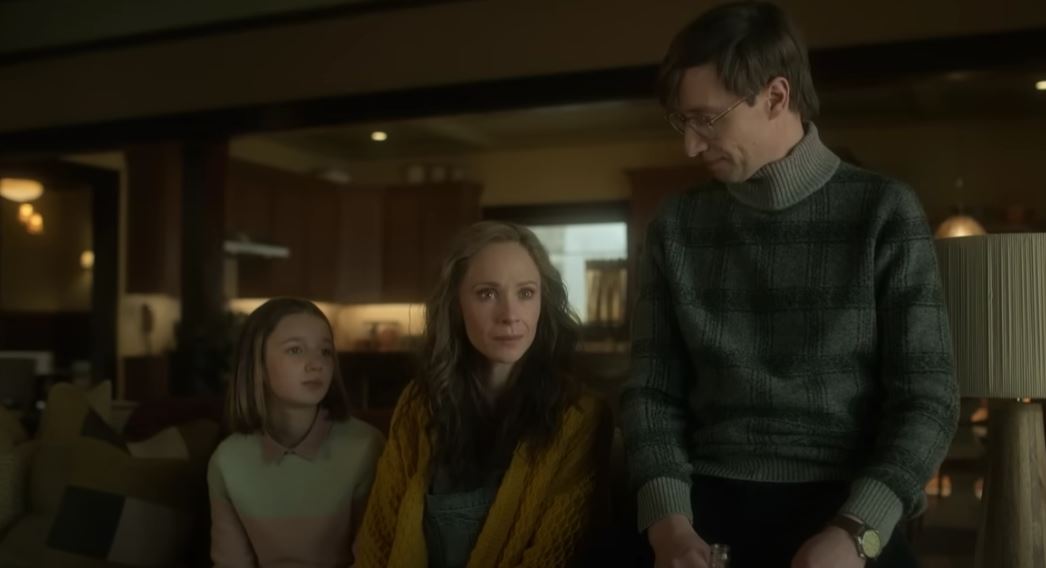 Dorothy sits with her family from Fargo