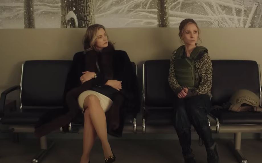 Dorothy and Lorraine sit in a waiting room from Fargo