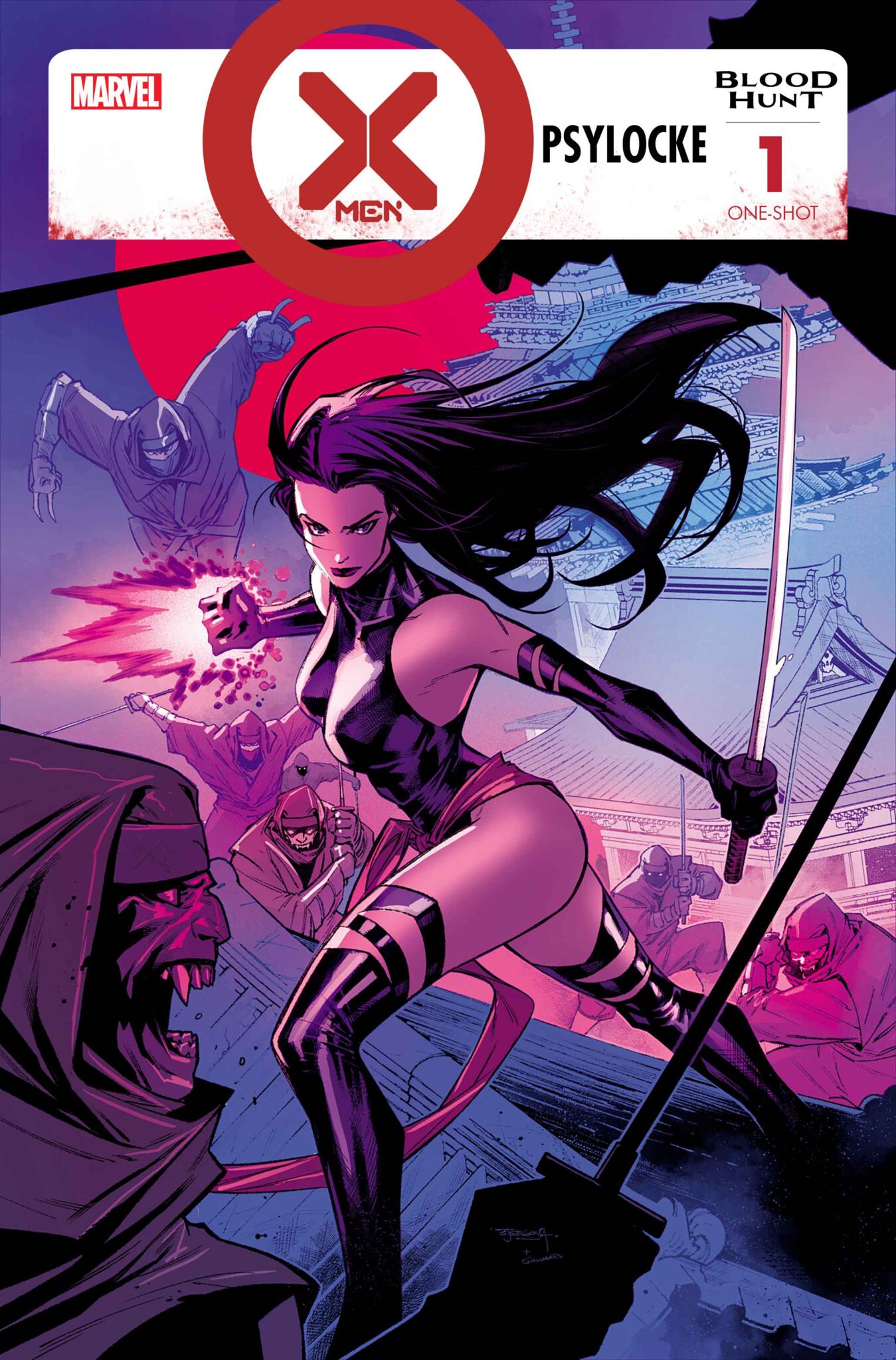 X-Men: Bloodhunt Psylocke cover