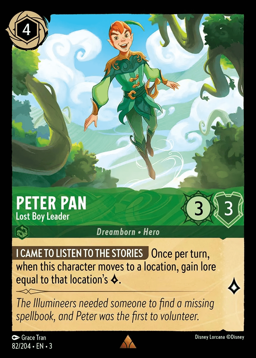 Lorcana Peter Pan Card