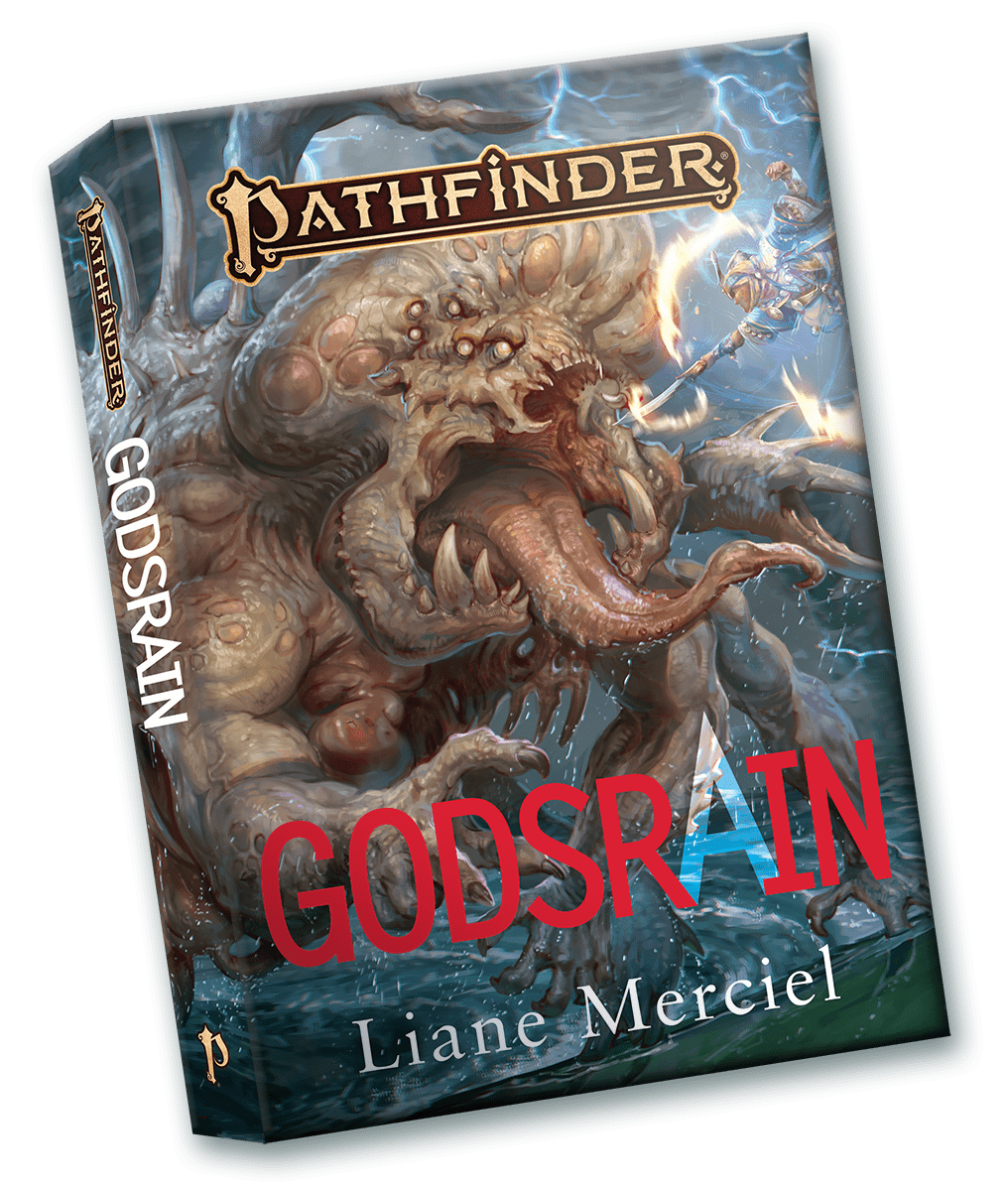 Pathfinder War of Immortals tie in novel Godsrain Cover