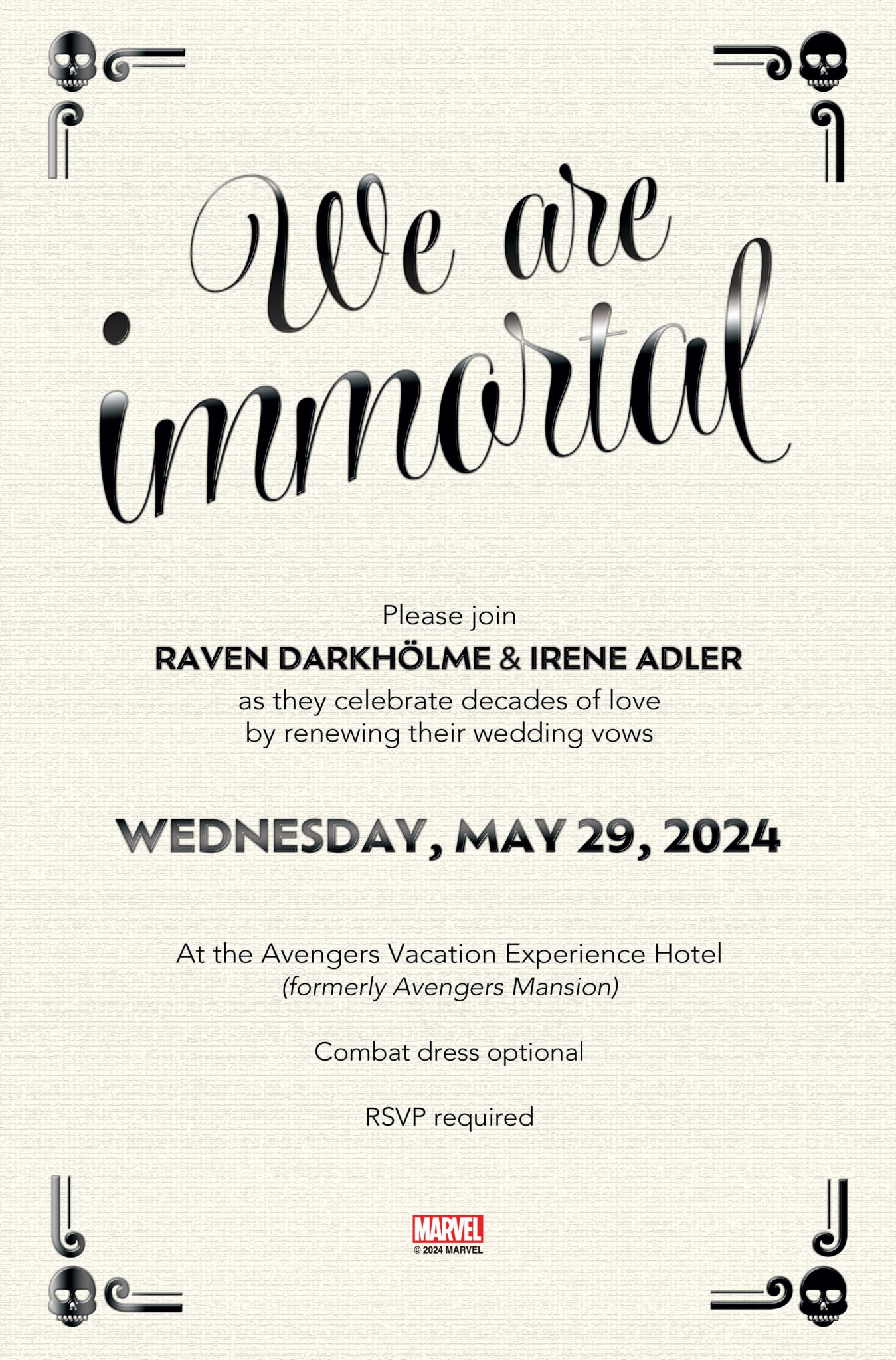  X-Men: The Wedding Special invitation