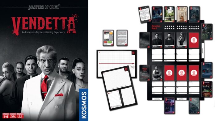 masters of crime vendetta box and components