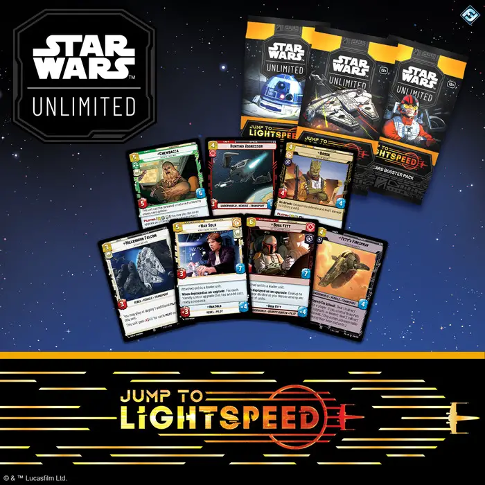 Fantasy Flight's New Star Wars: Unlimited Set Jump To Lightspeed Will Focus On The Galaxy's Iconic Space Battles 1 Star Wars: Unlimited Jump to Lightspeed cards