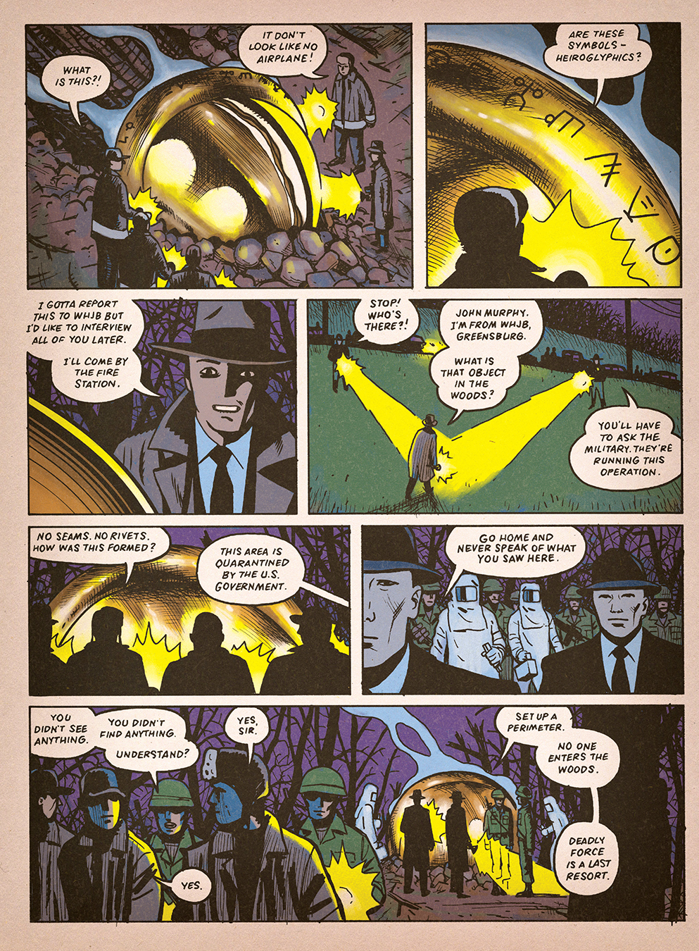 Heavy Metal Magazine Makes Grand Return With Mind-bending Art And Stories From All-Star Lineup Of Creators 8 "Kecksburg UFO" by Jim Rugg (Street Angel)