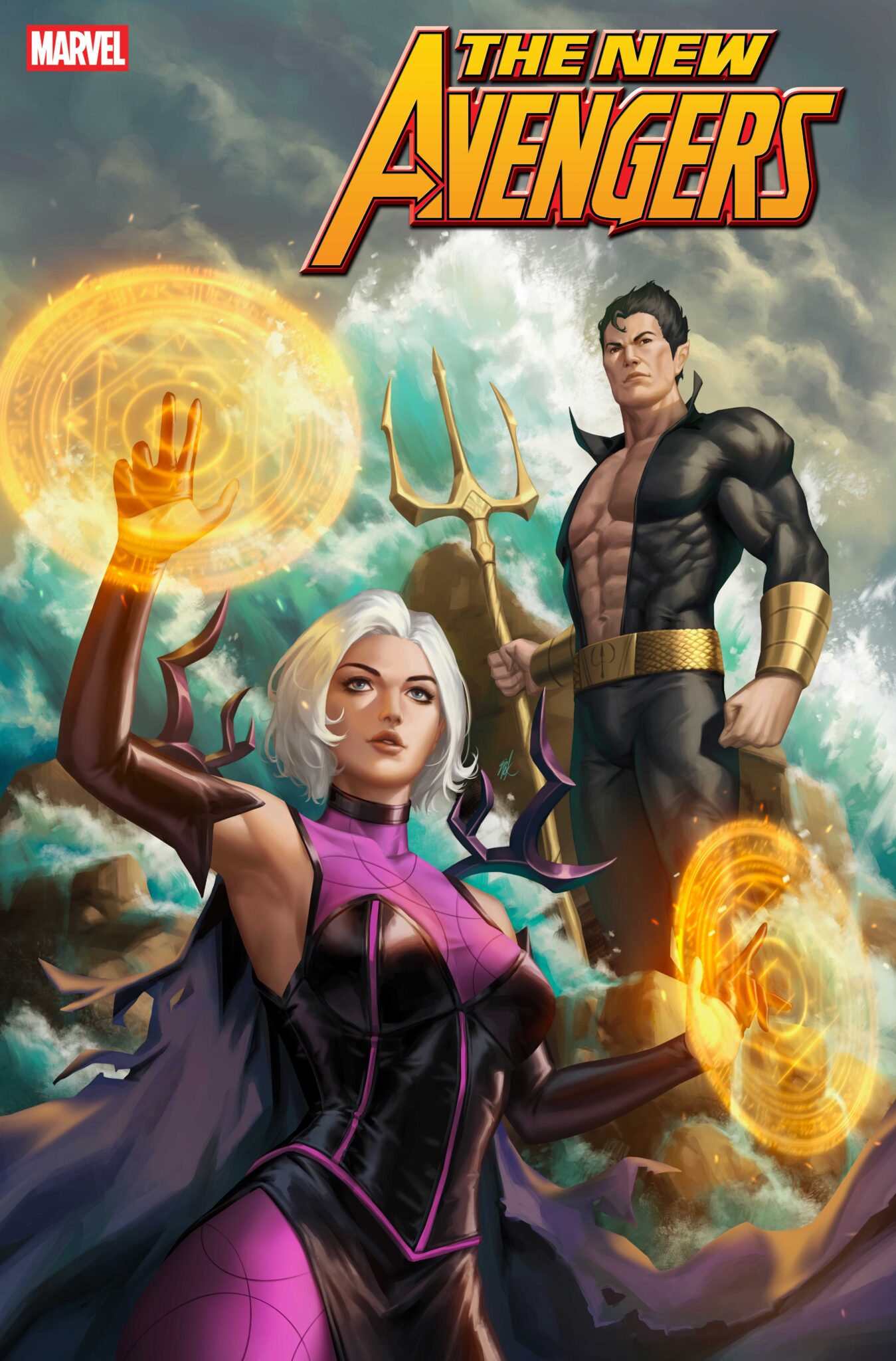 Marvel Reveals New Thunderbolts Team Will Actually Be New Avengers 7 New Avengers #1 Clea and Namor Variant Cover by EJIKURE