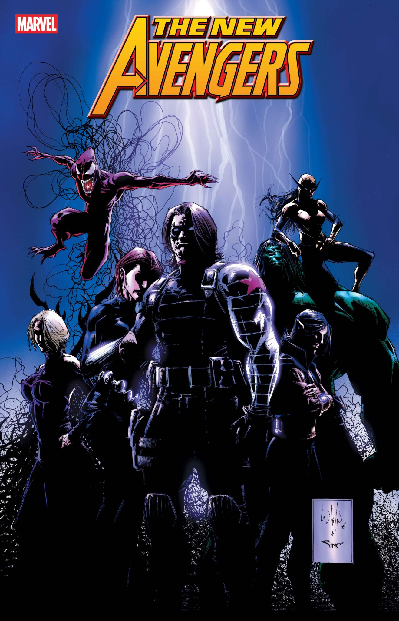 Marvel Reveals New Thunderbolts Team Will Actually Be New Avengers 3 New Avengers #1 Spoiler Homage Variant Cover by WHILCE PORTACIO