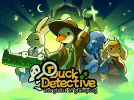 eugene, freddy, and other characters behind the name of the game, duck detective the ghost of glamping