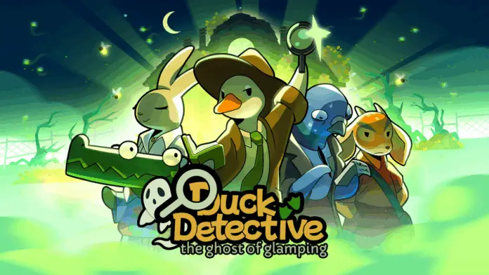 eugene, freddy, and other characters behind the name of the game, duck detective the ghost of glamping