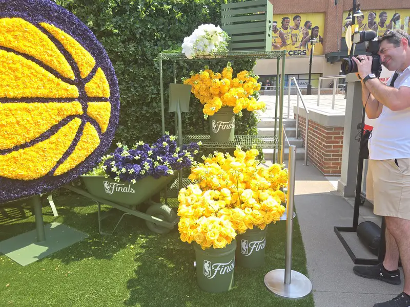 ESPN Gives Teams Their Flowers With 'Blooming Into Greatness' NBA Finals Fan Experience 2 "Blooming Into Greatness" flower sculpture