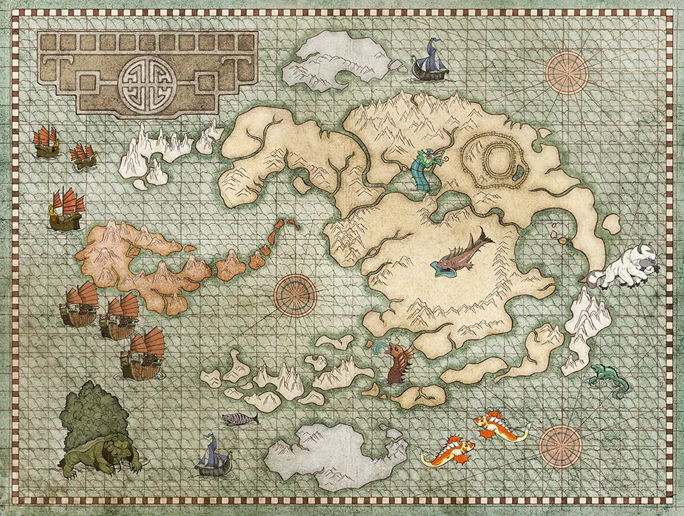 Beadle & Grimm's Takes Avatar Legends Sky High With Voyage Of The Unity 4 Avatar Legends: The Roleplaying Game — Voyage of the Unity map