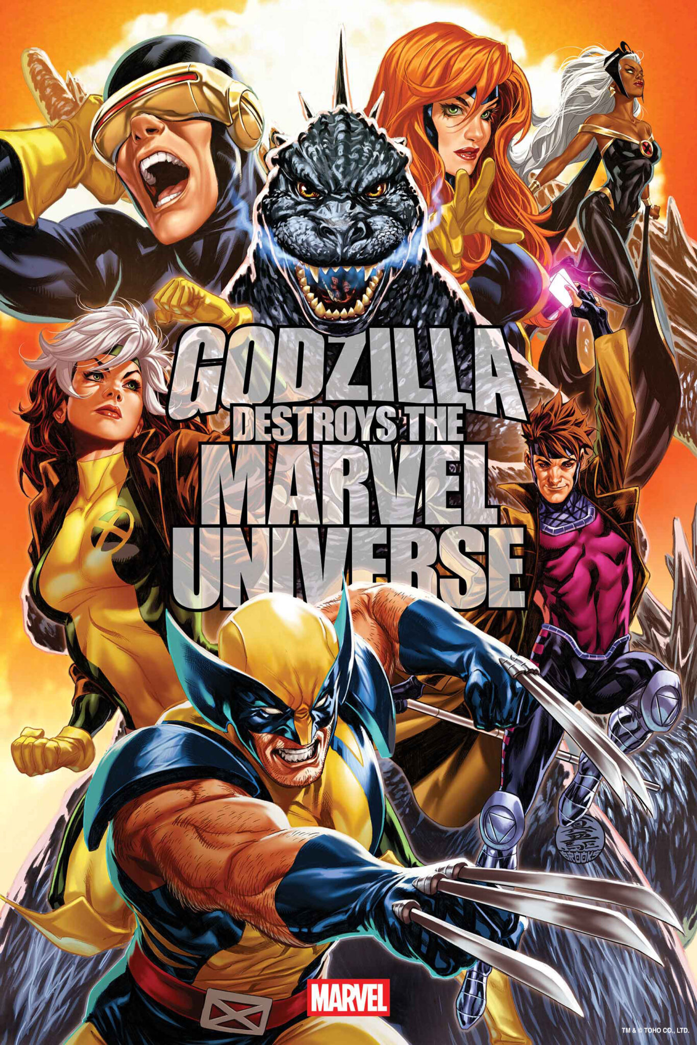 It's the Mutants Vs. The King Of The Monsters In Godzilla Destroys The Marvel Universe #3 2 Godzilla Destroys The Marvel Universe #3 cover