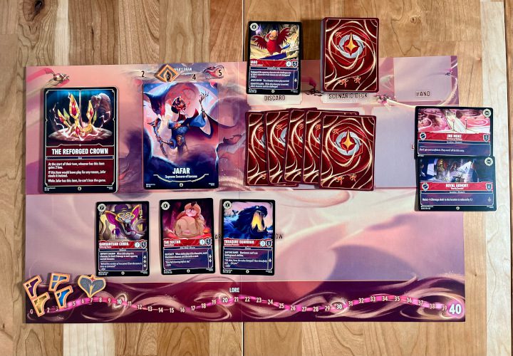 Disney's Lorcana Makes TCG Into Legit Board Game - Palace Heist 1 Disney's Lorcana: Palace Heist components