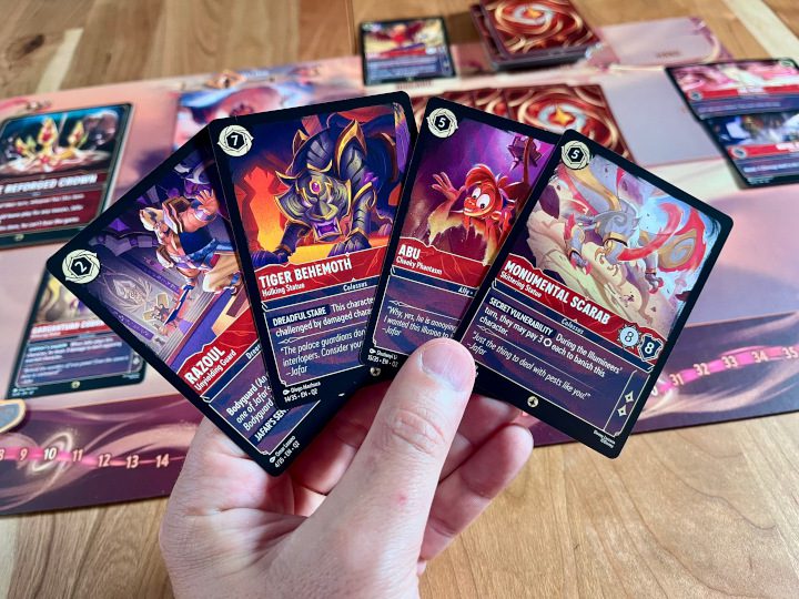 Disney's Lorcana Makes TCG Into Legit Board Game - Palace Heist 6 Disney's Lorcana: Palace Heist cards in Jafar's deck