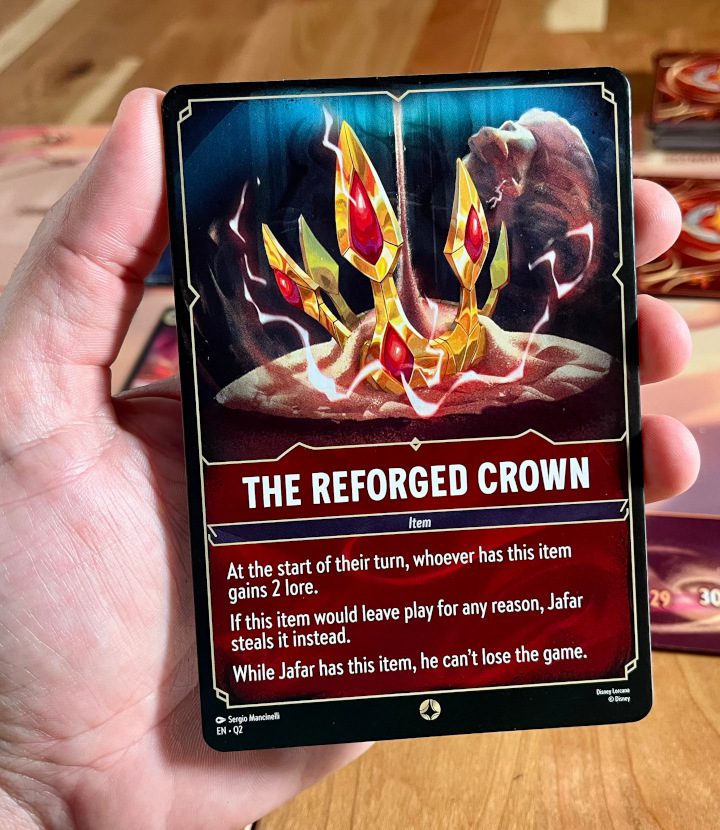 Disney's Lorcana Makes TCG Into Legit Board Game - Palace Heist 4 Disney's Lorcana: Palace Heist the reforged crown tile