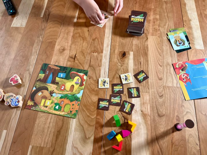 Chip Theory Is Now Publishing High Quality Kid Games - Versus Play Review 5 Chip Theory Kids - Versus Play - woodland rush being played