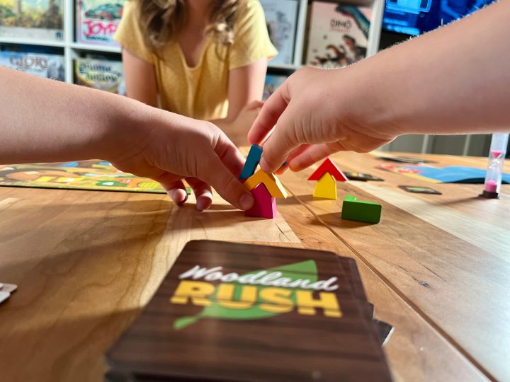 Chip Theory Is Now Publishing High Quality Kid Games - Versus Play Review 8 Chip Theory Kids - Versus Play - Woodland Rush - tree building