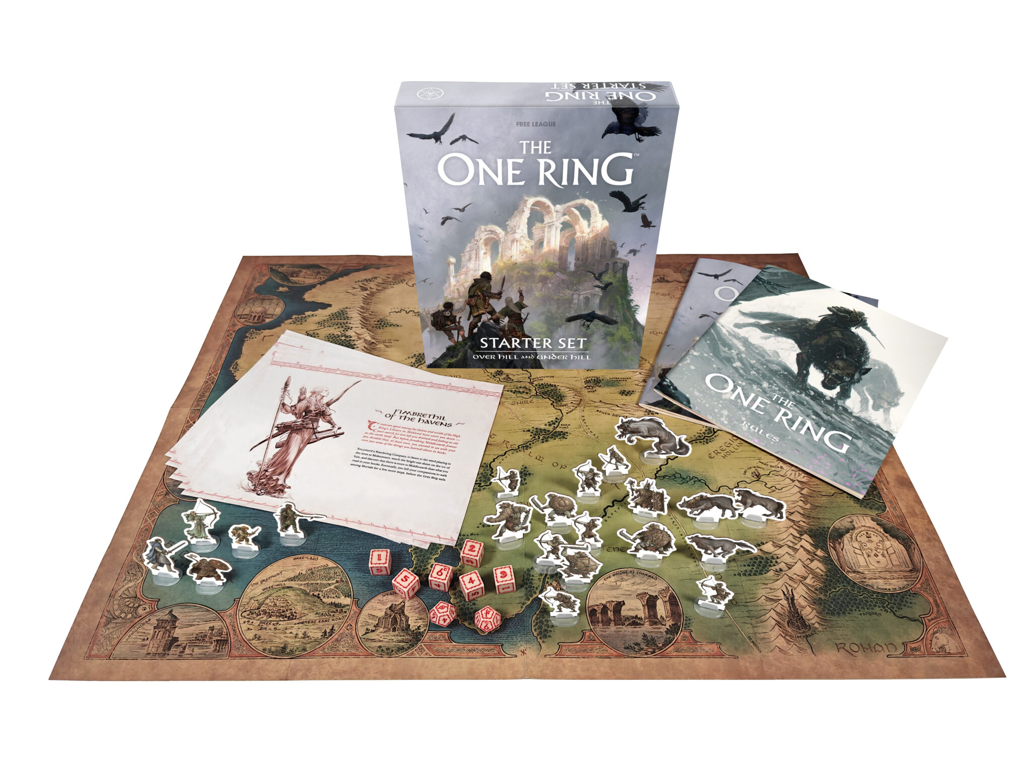 Free League Announces Release Dates For The One Ring And Lord Of The Rings Roleplaying TTRPGs 4 The One Ring Starter Set contents