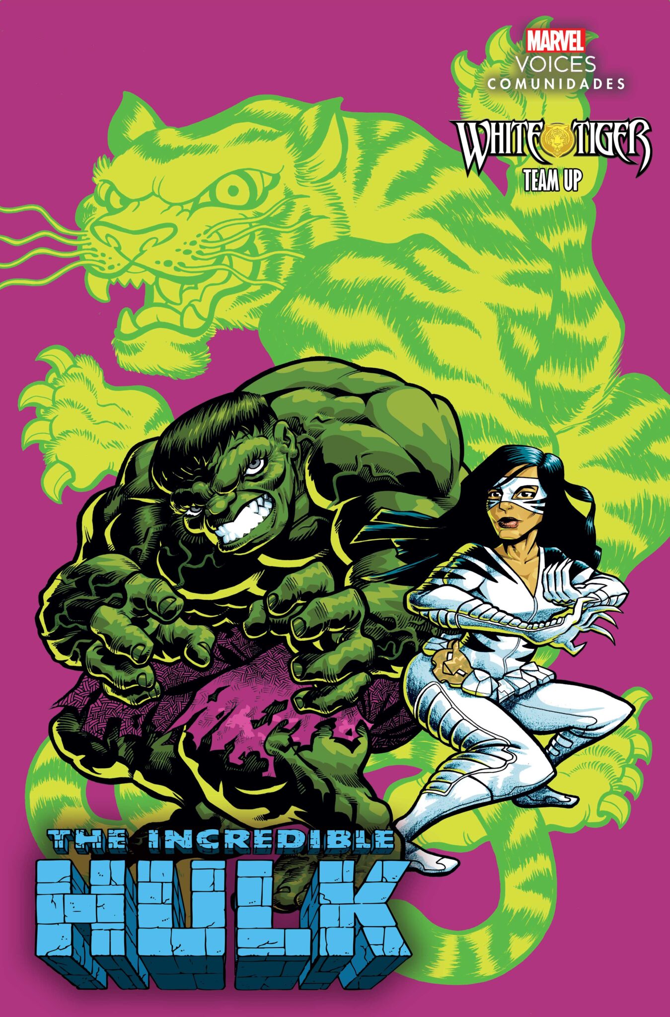 New Marvel's Voices Special White Tiger Reborn Celebrates The Legacy Of Marvel's First Latin Hero 3 INCREDIBLE HULK #30 WHITE TIGER TEAM-UP VARIANT COVER BY J. GONZO
