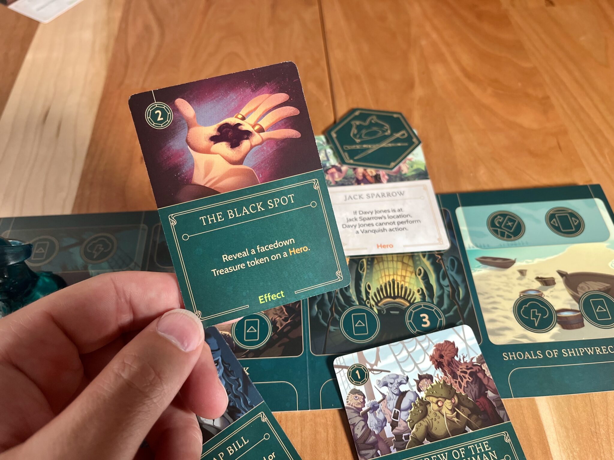 Disney Villainous: Treacherous Tides Davy Jones gaining treasure