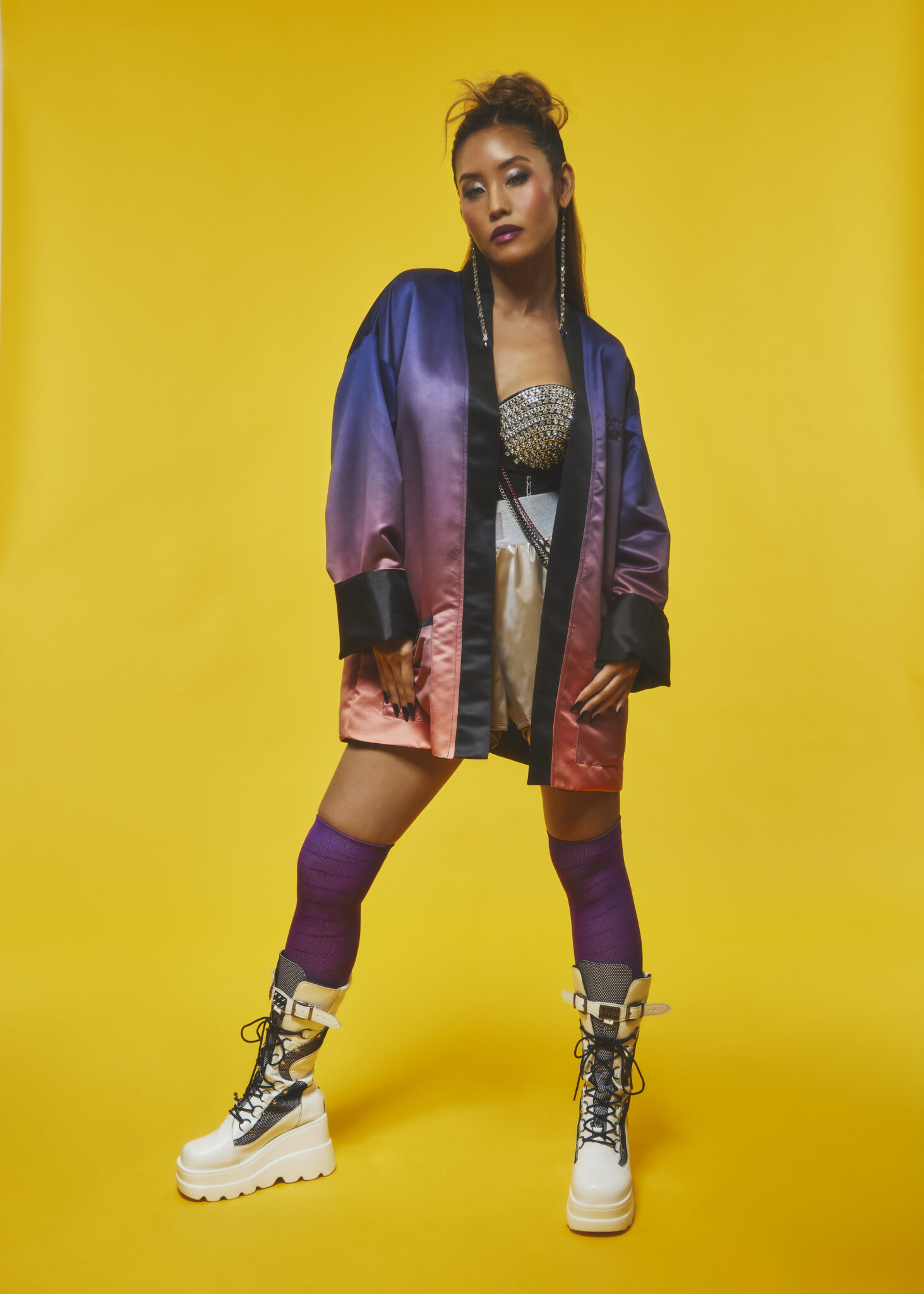 New Crunchyroll Fashion Collab Turns Mercedes Moné Into Flashy Anime Hero 4 Moné Talks Reversible Kimono Jacket