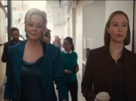 Deborah and Ava walking angrily together from Hacks