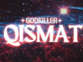 Title over a nebula, text reads "Godkiller, Qismat"