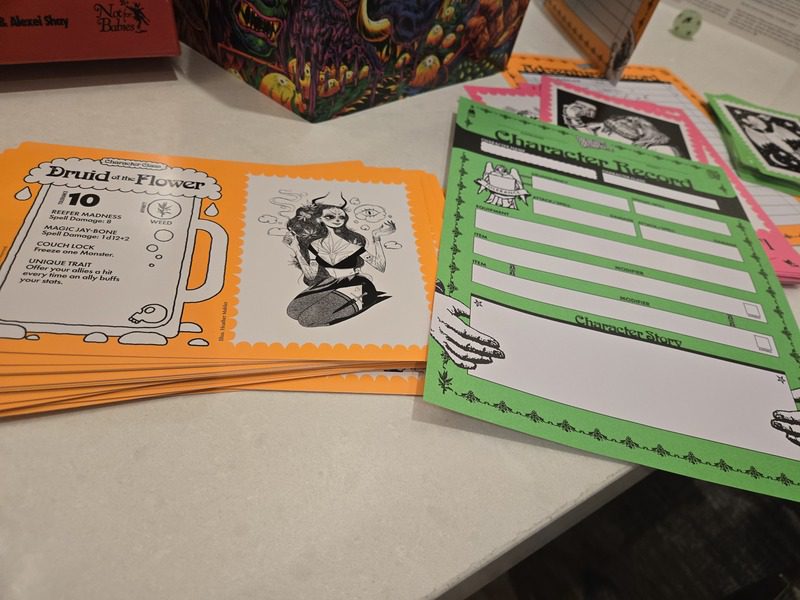 Titmouse's  Drunkards, Druggies, And Delinquents Druid of the Flower card and character sheet example
