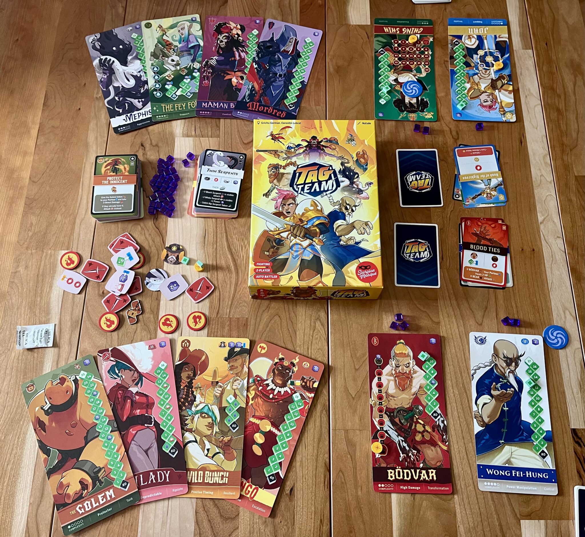 'Tag Team' Is A Classic Arcade Fighting Card Game For 2 Players 2 Tag Team components