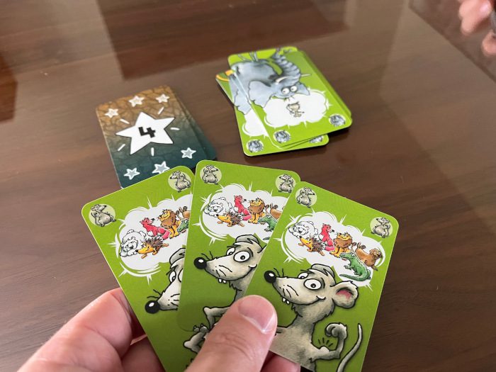 Frank's Zoo Shows How Animals Are Afraid Of Each Other In A Fun And Frantic Way. 3 Frank's Zoo hand of 3 mice cards