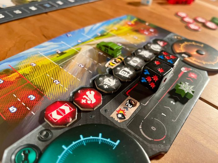 Dirt & Dust rally car racing with car on board