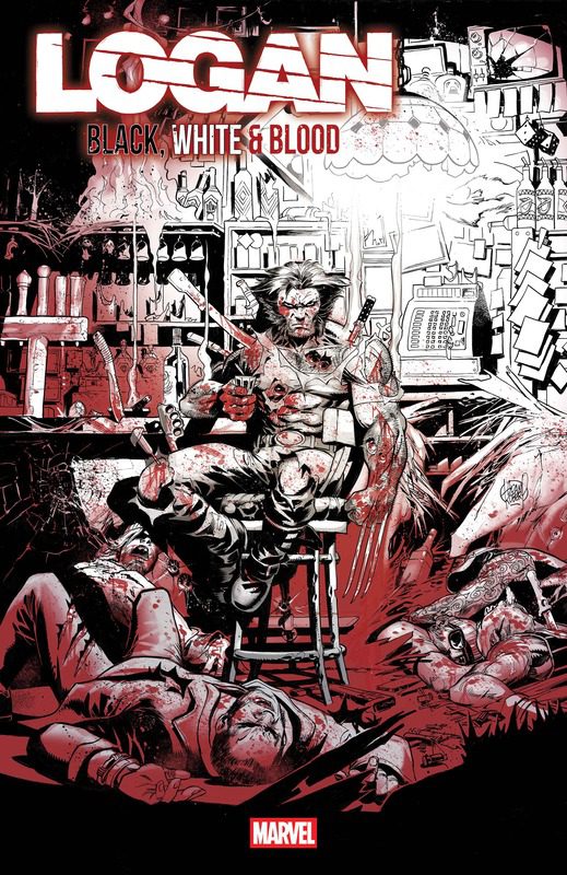 Logan: Black, White, And Blood Variant Cover by ADAM KUBERT