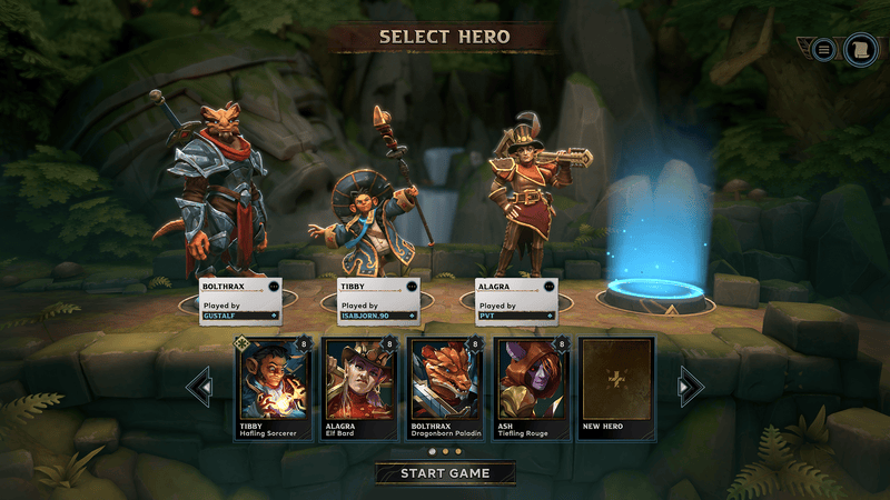 Demeo x Dungeons & Dragons: Battlemarked Hero select