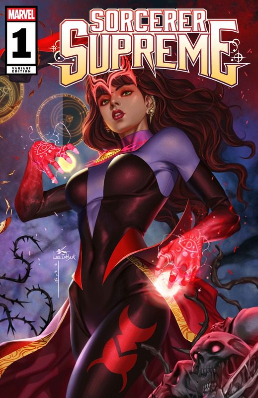 This December, Wanda Maximoff Will Take On A New Mantle: Sorcerer Supreme 9 SORCERER SUPREME #1 3-Part Magic Connecting Variant Cover C by INHYUK LEE