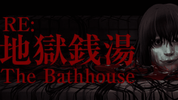 How Chilla's Games are Fundamentally Anti-Capitalist 1 A ghostly woman's face next to red text saying The Bathhouse, the poster for the Chilla's Art game.