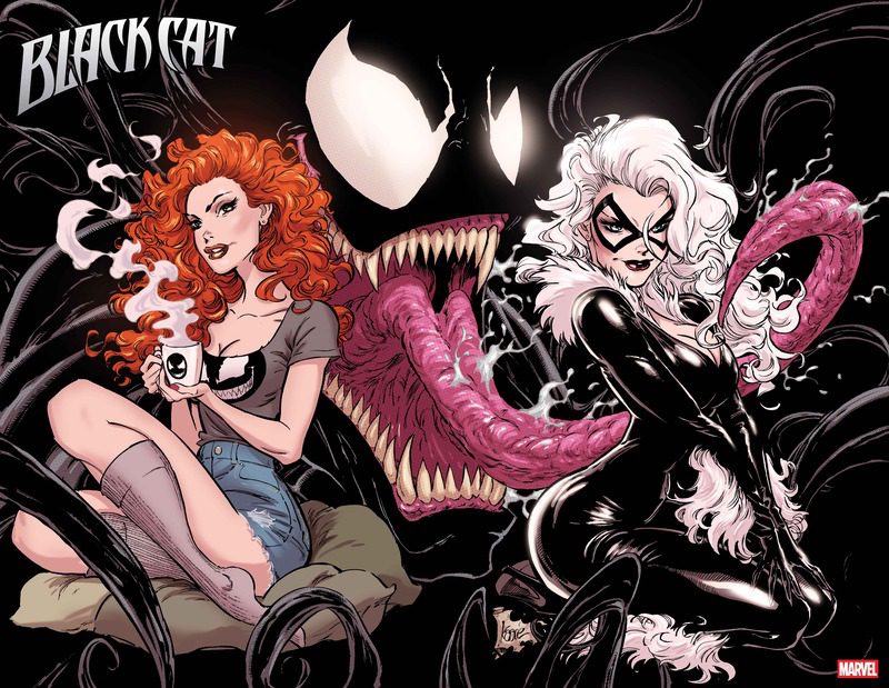 This March, Black Cat Meets The All-New Venom 1 Black Cat #7 and #8 covers