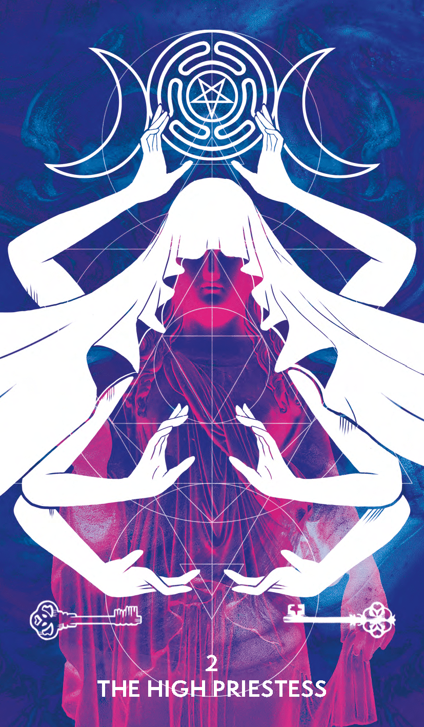 Rowan, Rook, And Deckard Partner With Mana Project Studio On New Edition Of Arcane Heist TTRPG 'Royal Blood' 6 Royal Blood The High PriestessTarot Card