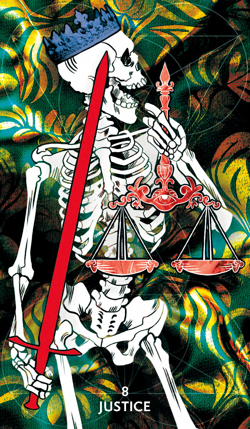 Rowan, Rook, And Deckard Partner With Mana Project Studio On New Edition Of Arcane Heist TTRPG 'Royal Blood' 5 Royal Blood Justice Tarot Card