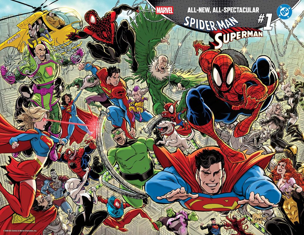 MARVEL/DC: SPIDER-MAN/SUPERMAN #1 Wraparound Variant Cover by KAARE ANDREWS