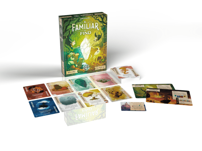 A familiar find box and cards