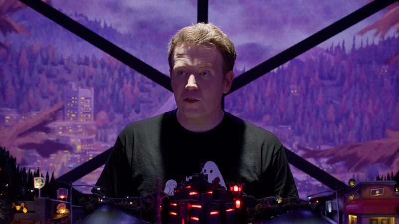 Brennan at the Dimension 20: City Council of Darkness’ table