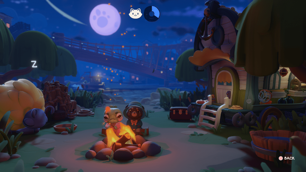 character, bubba, and the bee at nighttime 